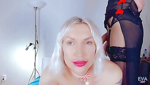 Blonde babe fucks her ass and a load on top of her pussy