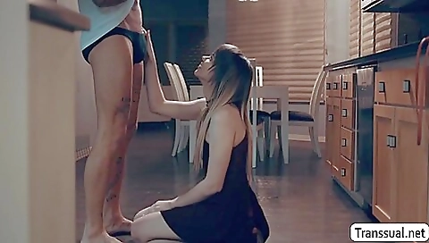 Brunette with a sexy body lets her stepbrother fuck her